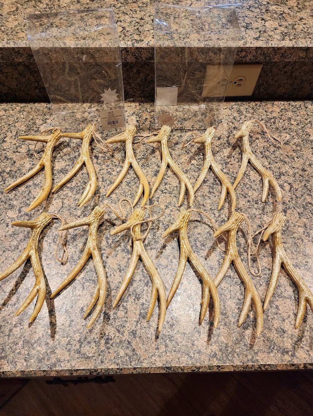 Decorative Faux Antler Christmas Tree Ornaments, Hobby Lobby, Set Of 12